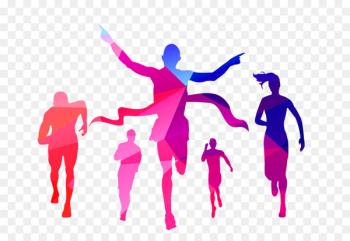 Allahabad Sport Indira Marathon Running - Color Motion Silhouette 