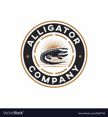 Alligator logo design vector image Alligator logo design vector image