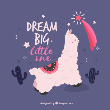 Alpaca background with cute quote Alpaca background with cute quote