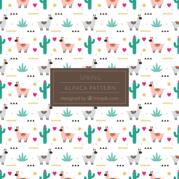 Alpaca pattern background Alpaca pattern background