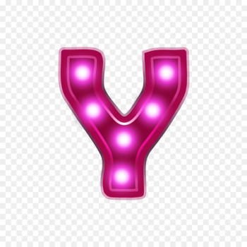 Alphabet Euclidean vector Letter Icon - Red neon alphabet Y 