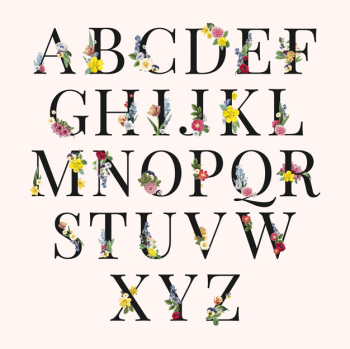 Alphabet floral background illustration Free Vector Alphabet floral background illustration Free Vector