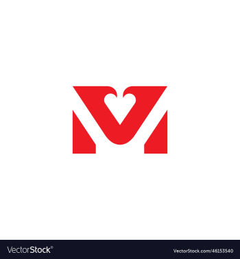 alphabet letter icon logo mv or vm