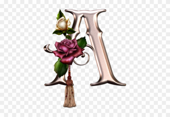 Alphabet Pink With Roses - Alphabet