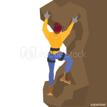 Alpinist climb the mountain Alpinist climb the mountain