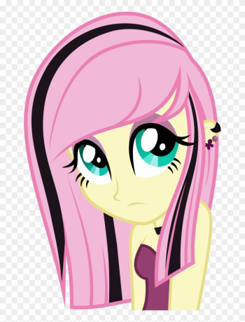 Alternate Hairstyle, Alternate Universe, Artist - Mlp Equestria Girls Fluttershy Crazy