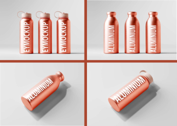 Aluminum Bottle Mockups