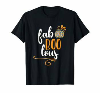 Amazon.com: Fab-Boo -Lous Halloween Polka Dot Pumpkin Fun Shirt ...