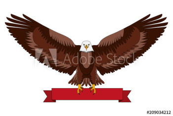 american bald eagle emblem with ribbon design american bald eagle emblem with ribbon design
