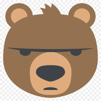American black bear Emoji Emoticon Sticker - angry emoji American black bear Emoji Emoticon Sticker - angry emoji