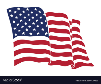 American flag vector image American flag vector image
