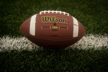 American football on football field American football on football field
