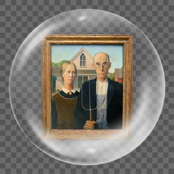 American Gothic png sticker, Grant | Free PNG - rawpixel