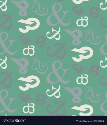 Ampersand seamless pattern vector image Ampersand seamless pattern vector image