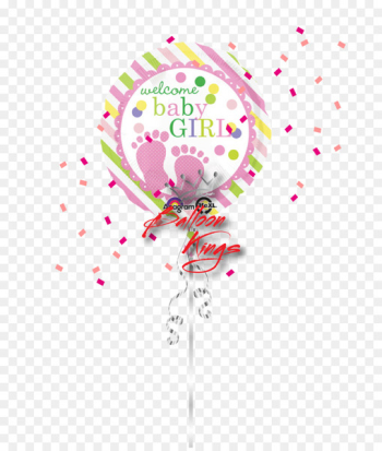Amscan Baby Feet Foil Balloon Baby shower Anagram Girl Welcome Baby Balloon - balloon 