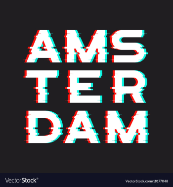 Amsterdam t-shirt and apparel design with noise vector image Amsterdam t-shirt and apparel design with noise vector image