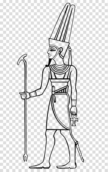 Amun Drawing Line art Atum, Heloplus transparent background PNG clipart