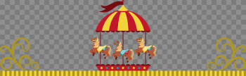 Amusement Park Carousel PNG Background Image