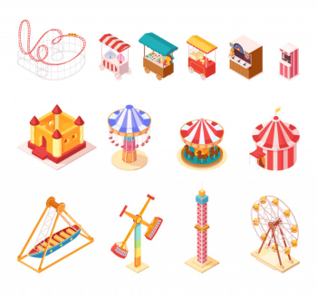 Amusement park Free Vector Amusement park Free Vector