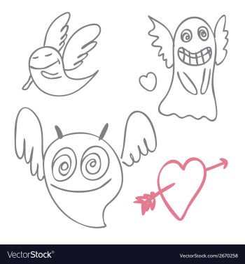 Amusing ghosts vector image Amusing ghosts vector image