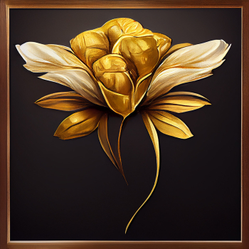 An A.I generated illustration of gold flower