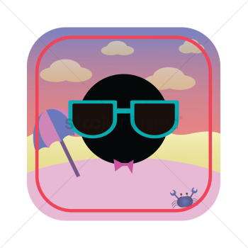 An avatar on beach background An avatar on beach background