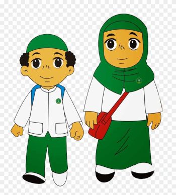 Anak Kartun Muslim Png Clipart Cartoon Child - Cartoon Anak Muslim Png