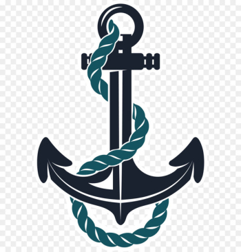 Anchor Clip art - Hand painted black anchor rope Anchor Clip art - Hand painted black anchor rope