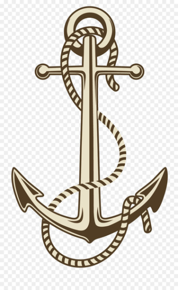 Anchor Drawing - Vector painted rope anchor 
