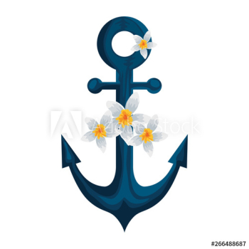 anchor ship with beautiful flowers anchor ship with beautiful flowers