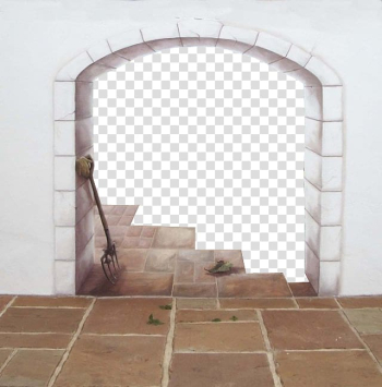 Ancient building structure, Window Table Door Room Wall, White brick wall doors and stairs transparent background PNG clipart