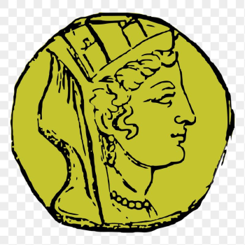 Ancient coin png sticker illustration, | Free PNG - rawpixel