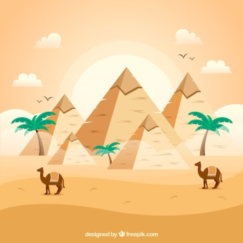 Ancient egypt composition with flat design Ancient egypt composition with flat design