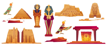 Ancient egypt landmarks Free Vector Ancient egypt landmarks Free Vector