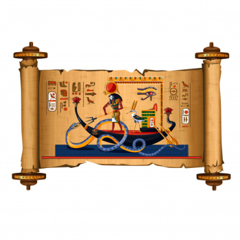 Ancient egypt papyrus scroll cartoon Free Vector Ancient egypt papyrus scroll cartoon Free Vector