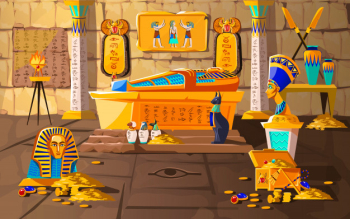 Ancient egypt tomb of pharaoh cartoon Free Vector Ancient egypt tomb of pharaoh cartoon Free Vector