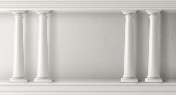 Ancient greek architecture with white pillars Free Vector Ancient greek architecture with white pillars Free Vector