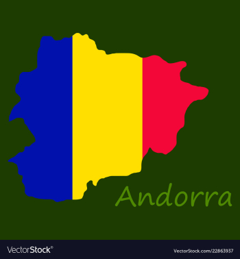 Andorra map andorra flag isolated andorra vector image Andorra map andorra flag isolated andorra vector image