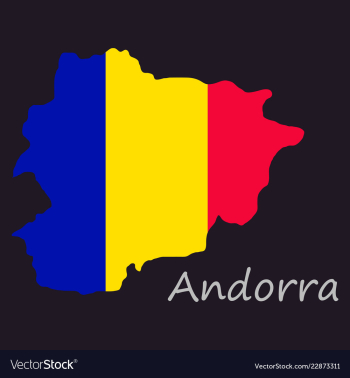 Andorra map andorra flag isolated andorra vector image Andorra map andorra flag isolated andorra vector image
