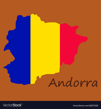 Andorra map andorra flag isolated andorra vector image Andorra map andorra flag isolated andorra vector image