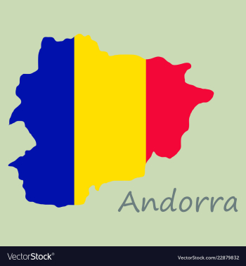 Andorra map andorra flag isolated andorra vector image Andorra map andorra flag isolated andorra vector image