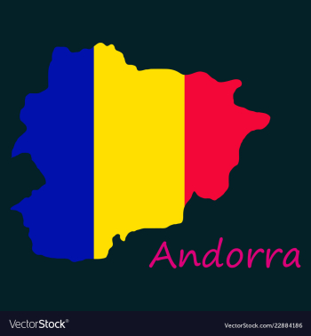Andorra map andorra flag isolated andorra vector image Andorra map andorra flag isolated andorra vector image