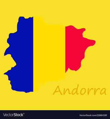 Andorra map andorra flag isolated andorra vector image Andorra map andorra flag isolated andorra vector image