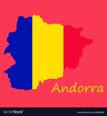 Andorra map andorra flag isolated andorra vector image Andorra map andorra flag isolated andorra vector image