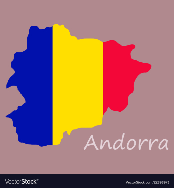 Andorra map andorra flag isolated andorra vector image Andorra map andorra flag isolated andorra vector image