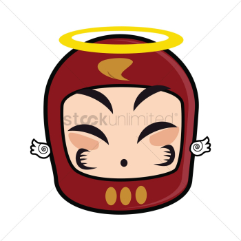 Angel daruma doll Angel daruma doll