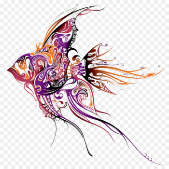 Angelfish Tattoo artist Drawing - Fish pattern Angelfish Tattoo artist Drawing - Fish pattern