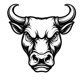 Angry Bull Head Illustration Angry Bull Head Illustration