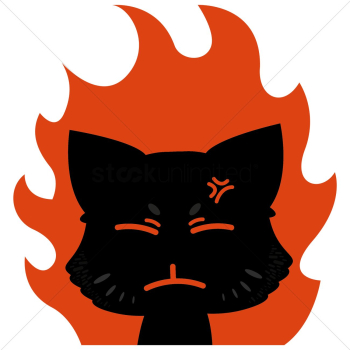 Angry cat expression