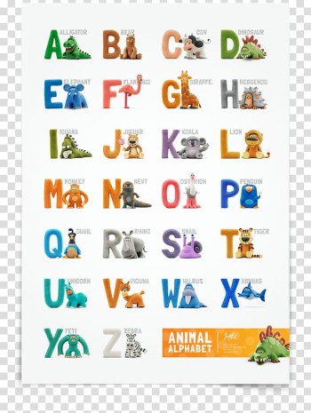 Animal Alphabet chart illustration, Animals A to Z Alphabet book ABC Animal Jamboree Eric Carle's ABC, abc decoration transparent background PNG clipart